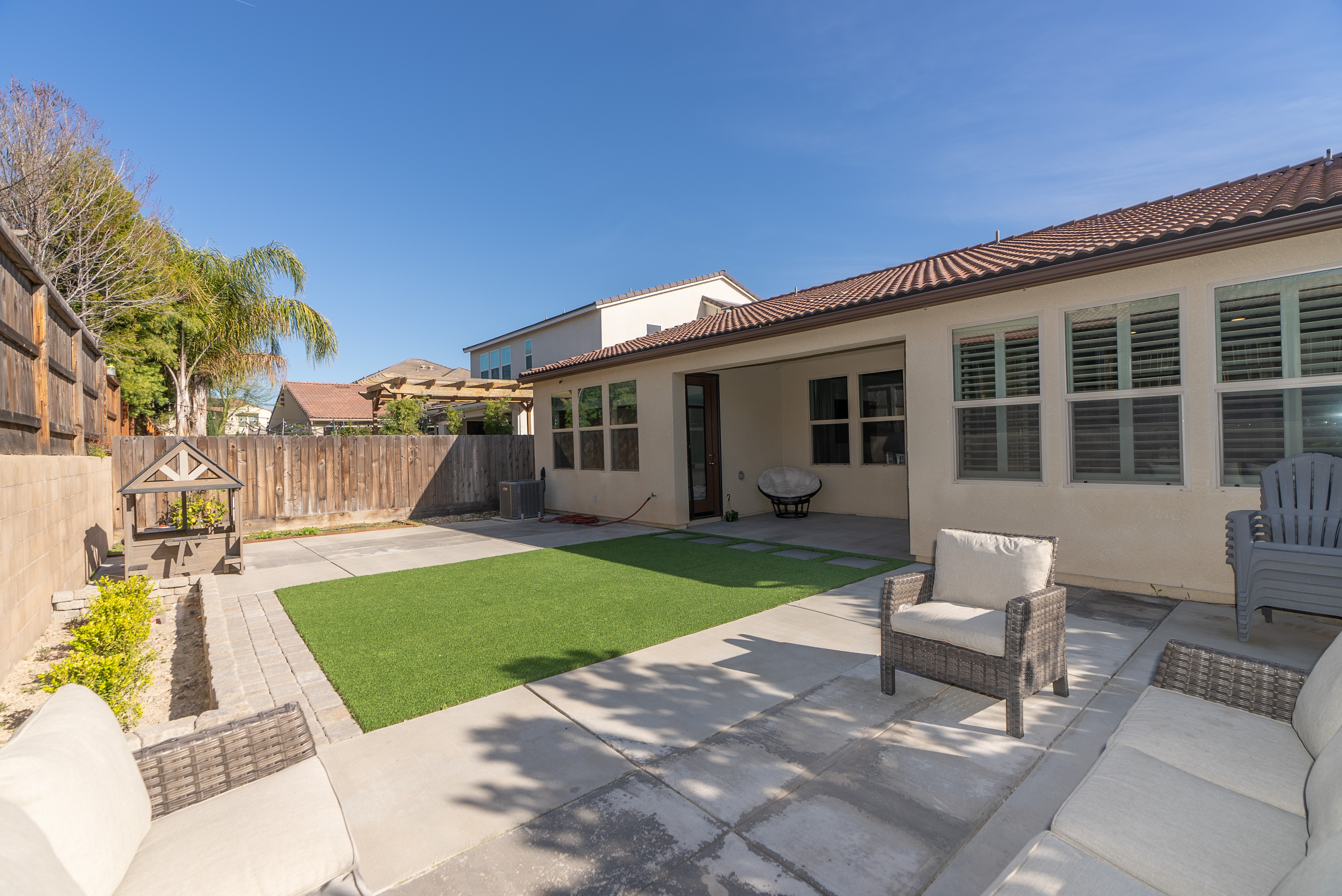 Home exterior with front yard