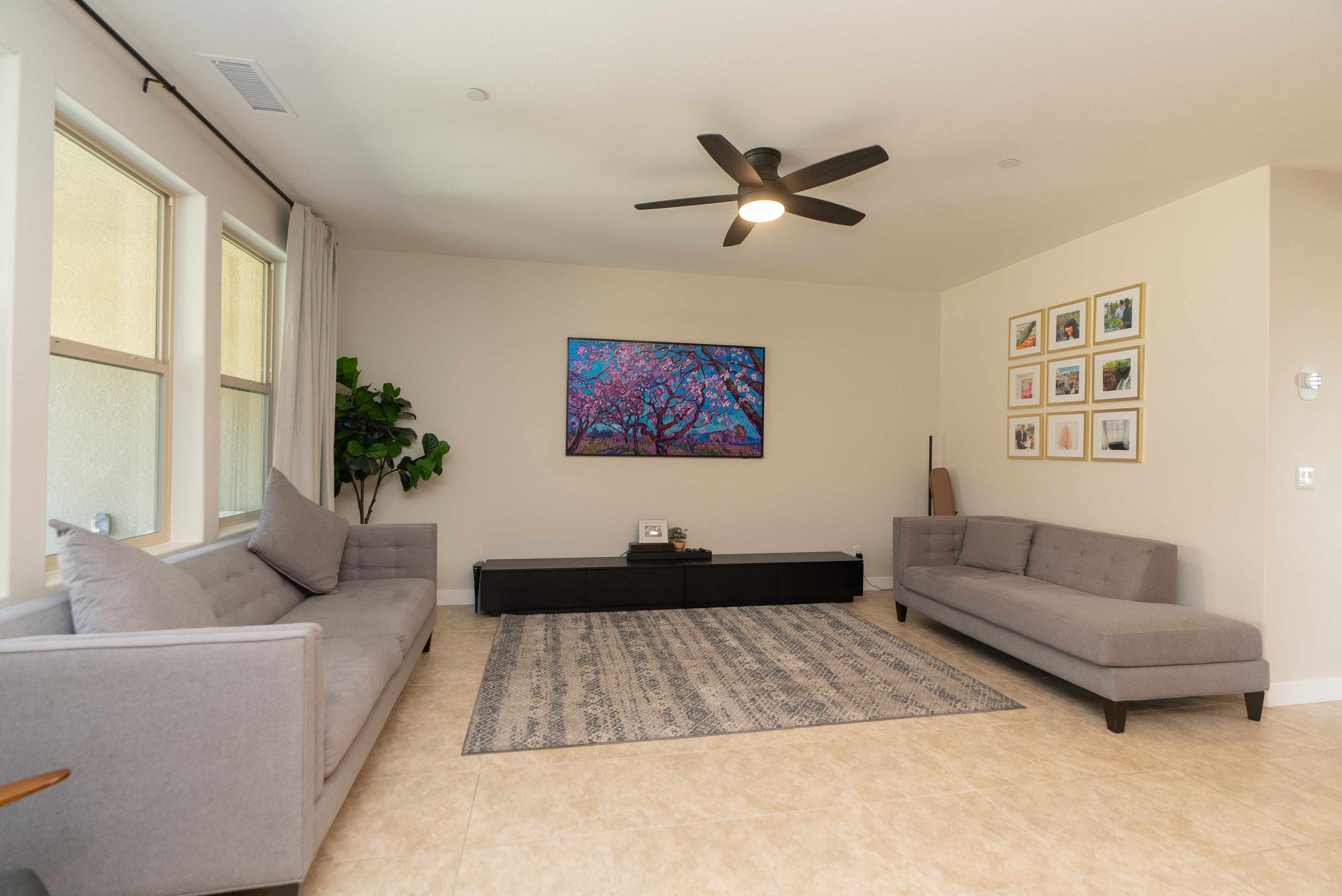 Living room with natural light